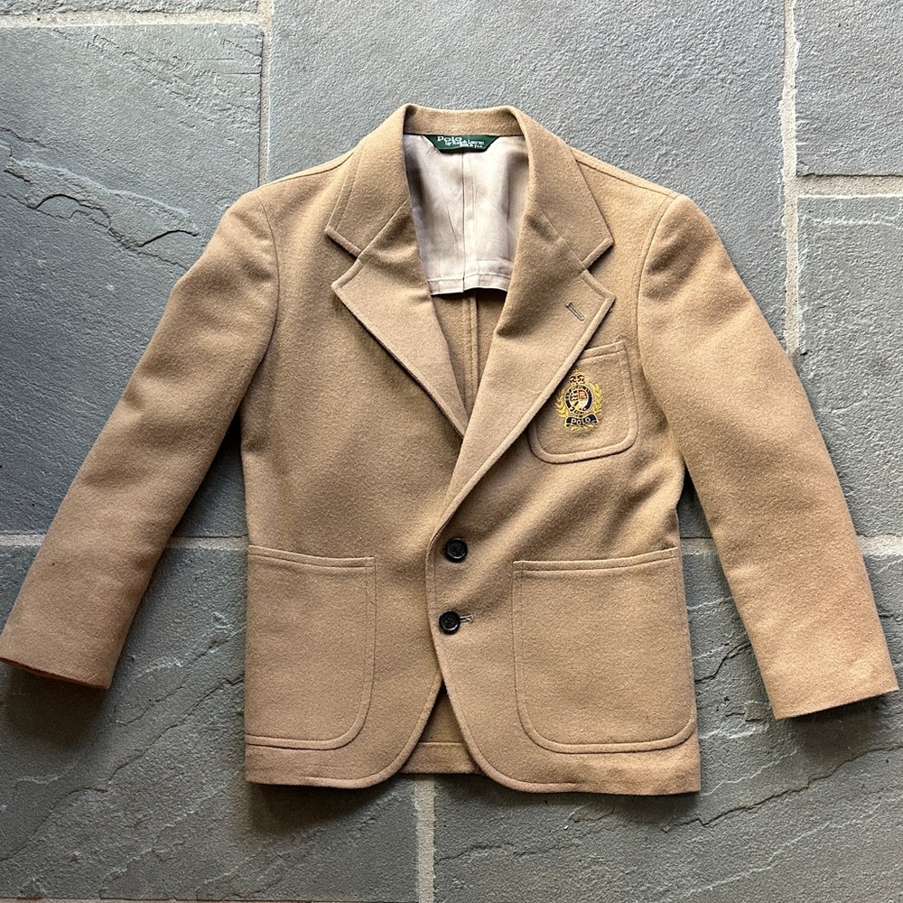 Polo by Ralph Lauren Kids Camel Blazer with Emblem